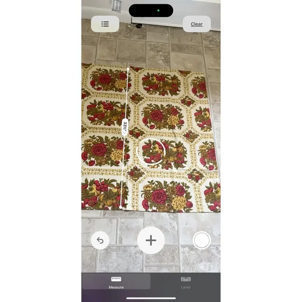 1970s Floral Fruit Medallion Small Cafe Kitchen Curtains Set of 2 Tiers
